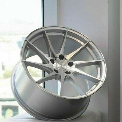 18" Aodhan AH9 Gloss Silver Machined Face 5x100 ( Staggered Setup ) ( Set of 4 )
