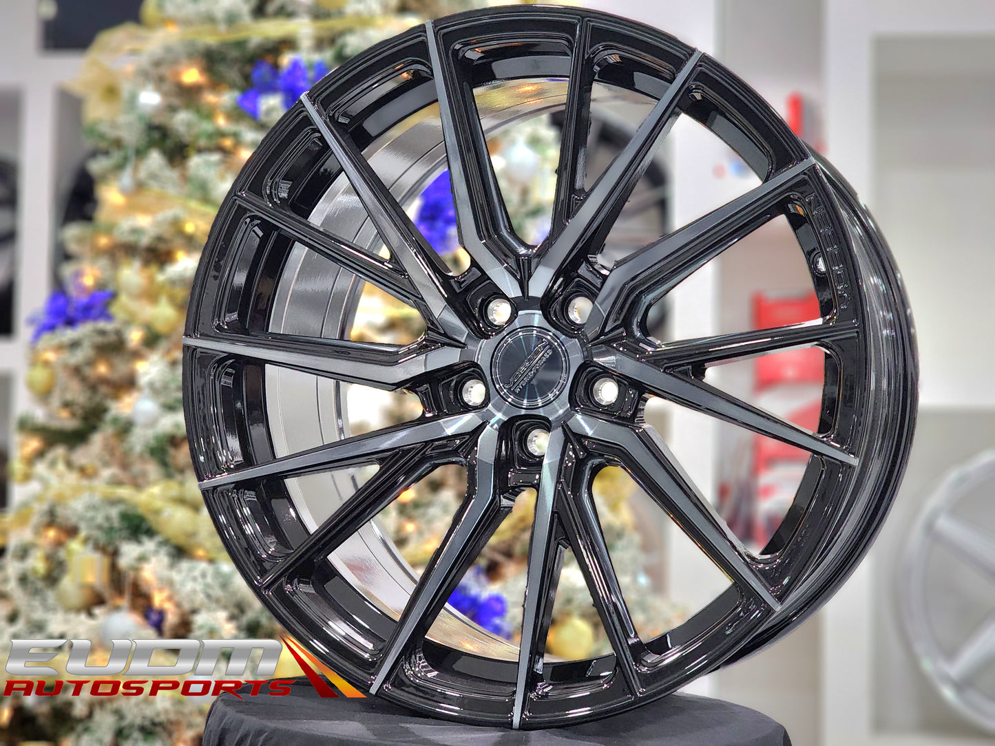 21" Vossen HF-4T Tinted Gloss Black 5x120 ( Staggered Setup ) ( Set of 4 )