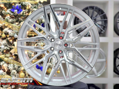 19" Vossen HF7 Silver Polished 5x114.3 ( Staggered Setup ) ( Set of 4 )