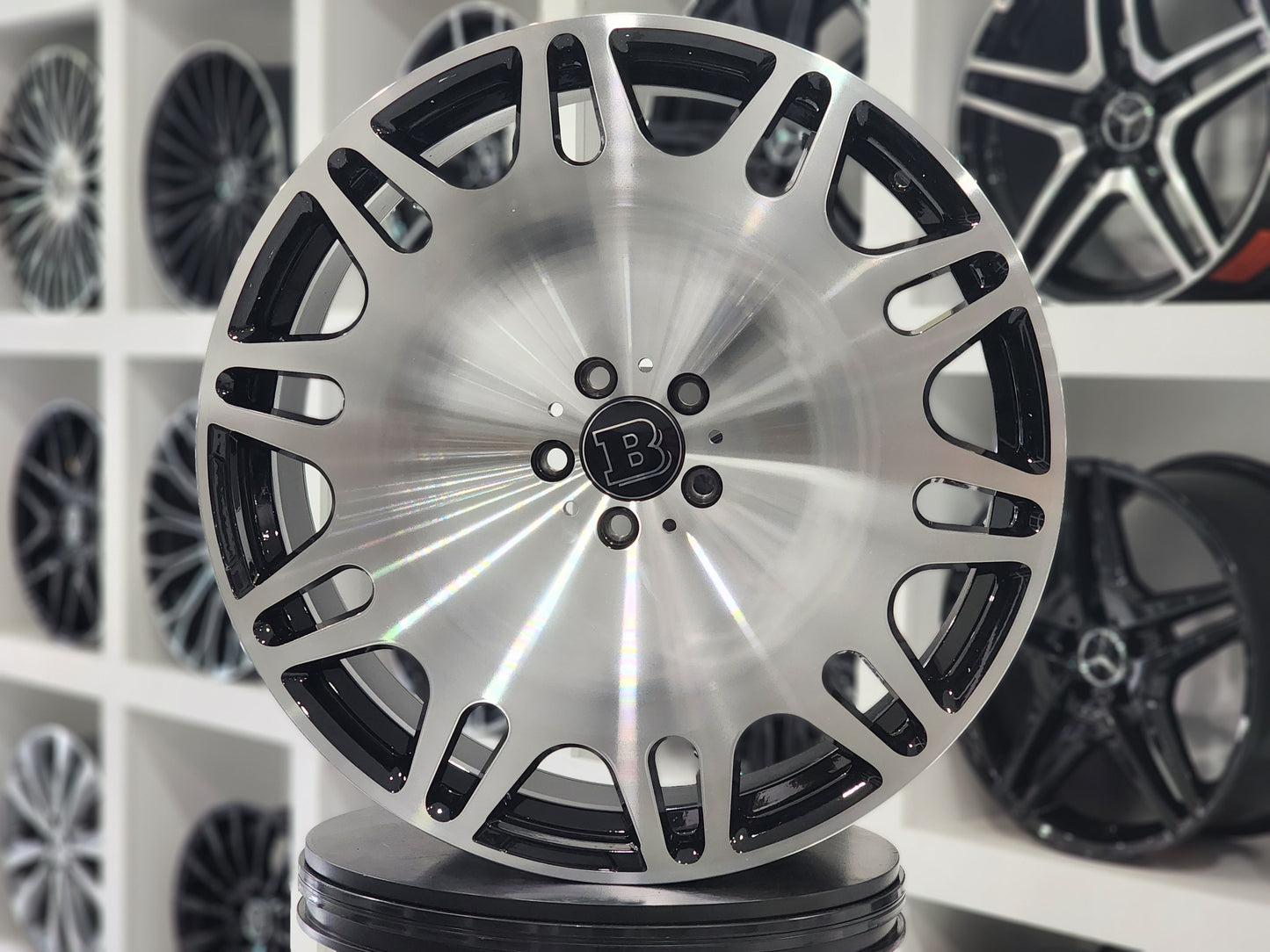 MB52 22x9 / 22x10.5 Black w/ Machine face 5x112