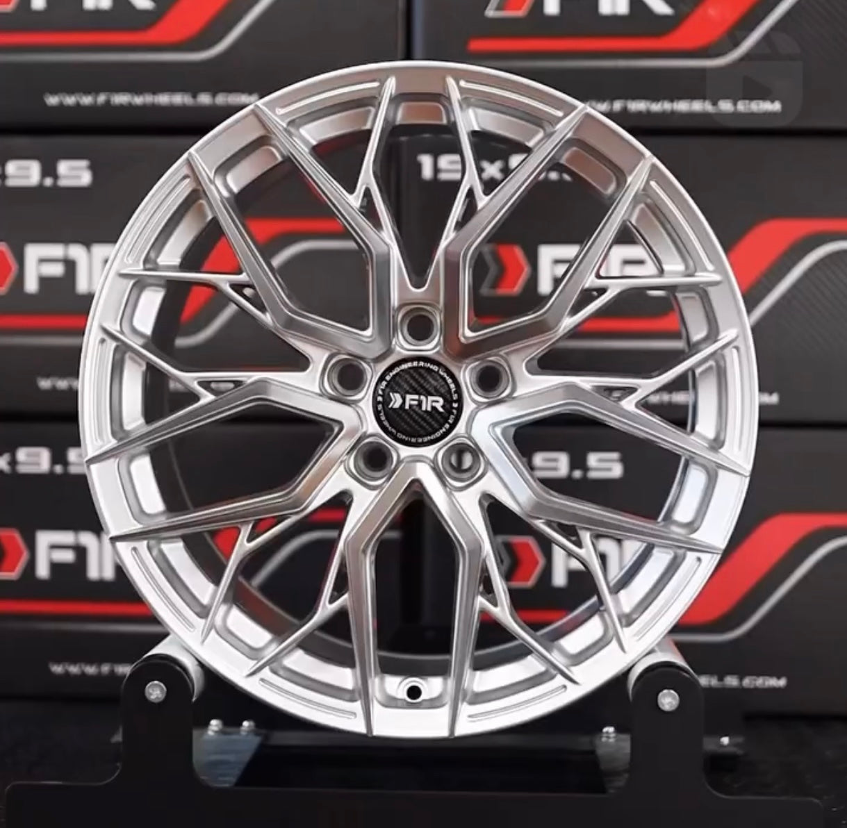 20" F1R FS3 Machine Silver 5x120 ( Staggered Setup ) ( Set of 4 )